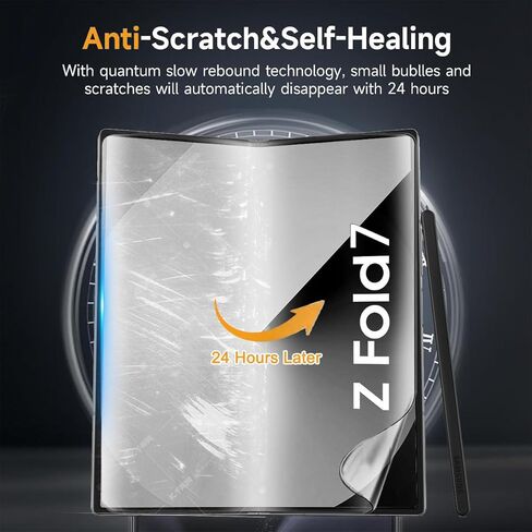 واقي شاشة الخصوصية لـ Samsung Galaxy Z Fold 6 ، 2 من الزجاج الأمامي المضاد للتجسس + 2 أفلام TPU مرنة داخلية + 2 حماية من عدسات الكاميرا لا فقاعة ، مضاد للقرعة ، ديفر in Kuwait