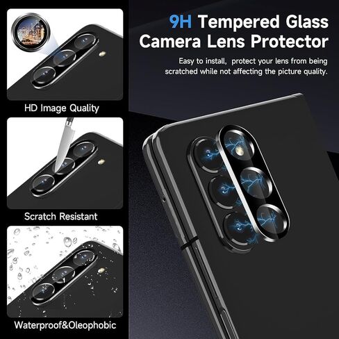 واقي شاشة الخصوصية لـ Samsung Galaxy Z Fold 6 ، 2 من الزجاج الأمامي المضاد للتجسس + 2 أفلام TPU مرنة داخلية + 2 حماية من عدسات الكاميرا لا فقاعة ، مضاد للقرعة ، ديفر in Kuwait