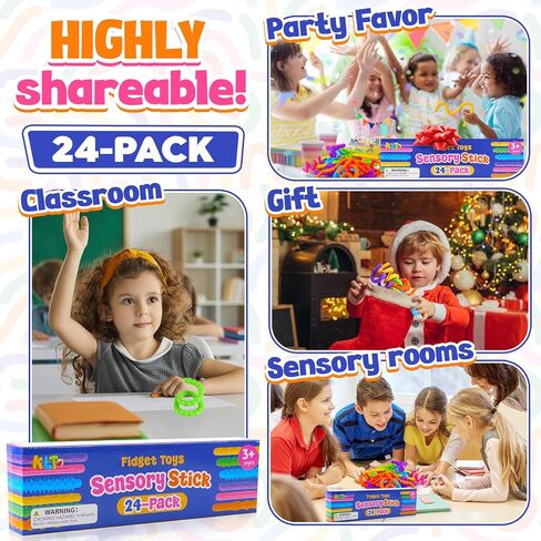 ألعاب Fidget Sensory Stick: ألعاب حسية تهدئة من التوحد لأطفال التوحد ، تململات الإغاثة من القلق لطالب الفصول الدراسية ، وأنشطة السفر الأساسية ، واللعب ، حزمة سلة عيد الفصح 6 حزمة in Kuwait