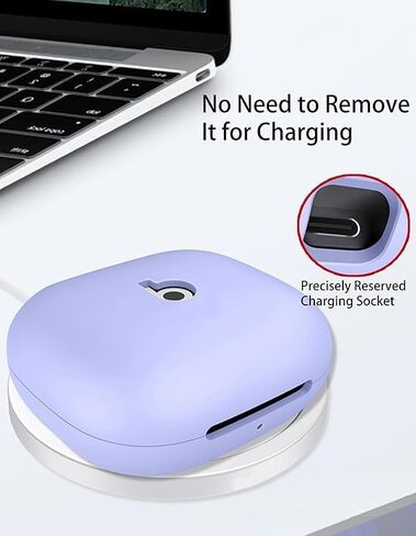 JUSY متوافق مع Beats Powerbeats Pro 2 Case Cover Hollow Design Anti-Lost & Shockproof سهلة الحمل مع حالة واقية من سلسلة المفاتيح ، الوردي in Kuwait