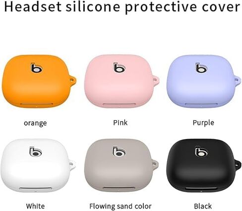 JUSY متوافق مع Beats Powerbeats Pro 2 Case Cover Hollow Design Anti-Lost & Shockproof سهلة الحمل مع حالة واقية من سلسلة المفاتيح ، الوردي in Kuwait