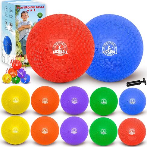 مجموعة الركل 8.5 بوصة ، و Dodgeballs 6 حزمة ، وكرات ملعب للأطفال والكبار ، وتشمل الكرات النطاطات ضخ ومخزين ، وكرة اليد للألعاب الخارجية والداخلية ، والبنين والبنات مع صندوق الهدايا in Kuwait
