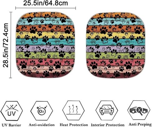 Hibiscus Flower Windshield Sun Shown for Car 2 قطعة شاملة أرجوانية لسيارة شاحنة سيارة الدفع الرباعي شاحنات الشاحنة الأشعة فوق البنفسجية أشعة الشمس واقي من السهل إعداد سيارتك بارد in Kuwait