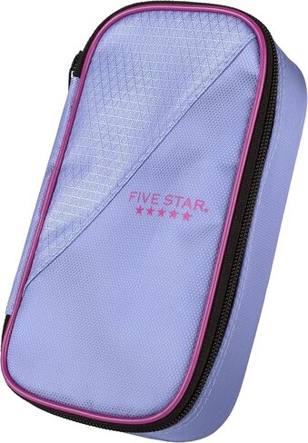 Five Star Pencil Pouch, Pen Case, Storage Organizer for School Supplies Earbuds Chargers Cables Makeup, High-Capacity, Fits 3 Ring Binder, Lilac Berry (500211F-ECM) in Kuwait