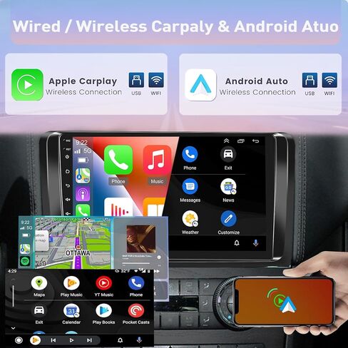 4+64G Android Car Stereo for Mercedes Benz ML GL ML350 GL450 W164 GL320 X164 ML500 ML280 GL350 2005-2011, Wireless Carplay & Android Auto - 9 Inch IPS Touchscreen, 32EQ DSP, WiFi, GPS, Mirror Link in Saudi Arabia