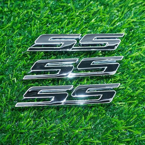 الباب الخلفي الجانبي الخلفي trunk trunk Nameplate 3D Letter Parge Parge for 2010-2016 SS 3PC (Chrome Black) in Kuwait
