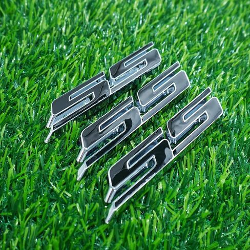 الباب الخلفي الجانبي الخلفي trunk trunk Nameplate 3D Letter Parge Parge for 2010-2016 SS 3PC (Chrome Black) in Kuwait