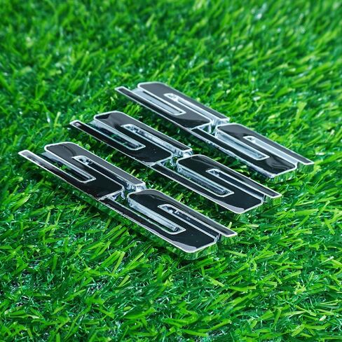 الباب الخلفي الجانبي الخلفي trunk trunk Nameplate 3D Letter Parge Parge for 2010-2016 SS 3PC (Chrome Black) in Kuwait