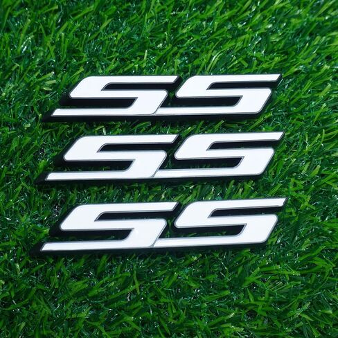 الباب الخلفي الجانبي الخلفي trunk trunk Nameplate 3D Letter Parge Parge for 2010-2016 SS 3PC (Chrome Black) in Kuwait