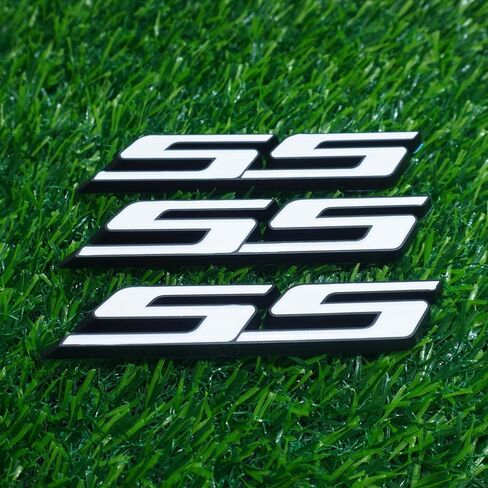 الباب الخلفي الجانبي الخلفي trunk trunk Nameplate 3D Letter Parge Parge for 2010-2016 SS 3PC (Chrome Black) in Kuwait