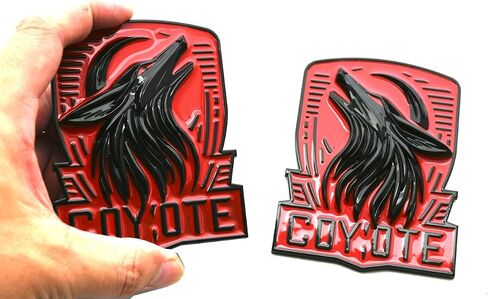 2Pcs New Custom Dark Horse Style Emblems Door Left Right Car Badge Compatible with 2011-2025+ F150 Mustang GT Dark Coyote Badge (Black Red) in Kuwait