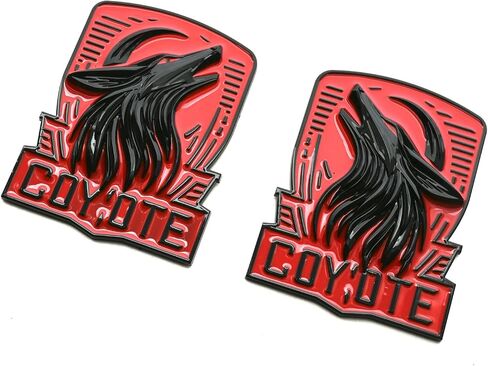 2Pcs New Custom Dark Horse Style Emblems Door Left Right Car Badge Compatible with 2011-2025+ F150 Mustang GT Dark Coyote Badge (Black Red) in Kuwait