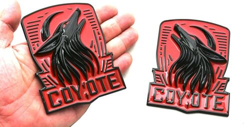 2Pcs New Custom Dark Horse Style Emblems Door Left Right Car Badge Compatible with 2011-2025+ F150 Mustang GT Dark Coyote Badge (Black Red) in Kuwait