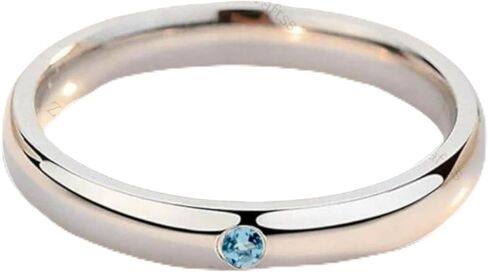 925 Stearling Silver Aquamarine Anime Band Promise Ring For Him Amime Movie Yuta March Birthstone Statement Minimalist Band BY ZENITHCRAFTSS in Saudi Arabia