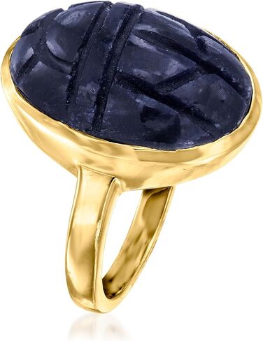 Ross-Simons 16.00 Carat Sapphire Scarab Ring in 18kt Gold Over Sterling in Saudi Arabia