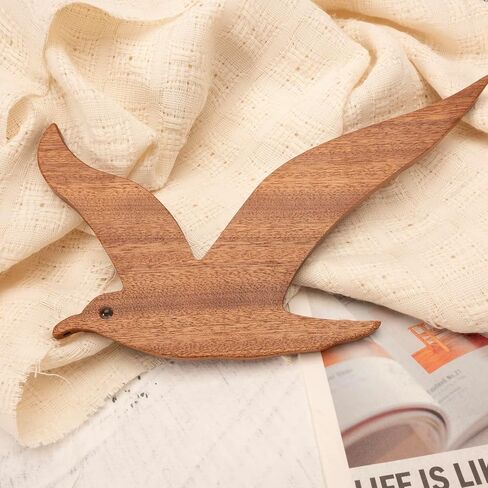 Telinego 2 Pack Handmade Wooden Bird Wall Art Hanging Sculpture Decor for Bedroom Bathroom Living Room Bird Home Decoration for Kids Baby Nursery Room Decor (Seagull) in Saudi Arabia