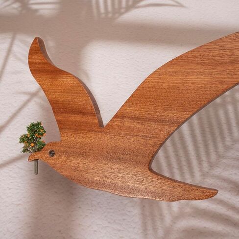 Telinego 2 Pack Handmade Wooden Bird Wall Art Hanging Sculpture Decor for Bedroom Bathroom Living Room Bird Home Decoration for Kids Baby Nursery Room Decor (Seagull) in Saudi Arabia