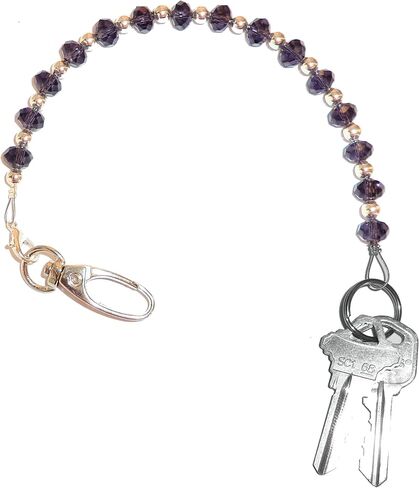 حارس مفتاح Hidden Hollow Beads حارس مرمى 12 "نساء الأرجواني للخرز السلسلة لسلسلة الحزام منظم محفظة محفظة محفظة in Kuwait
