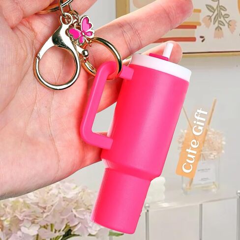6pack mini tumbler keykain for Stanley Cup Cute Chain chain chapstick charms for women women backpack bag in Kuwait