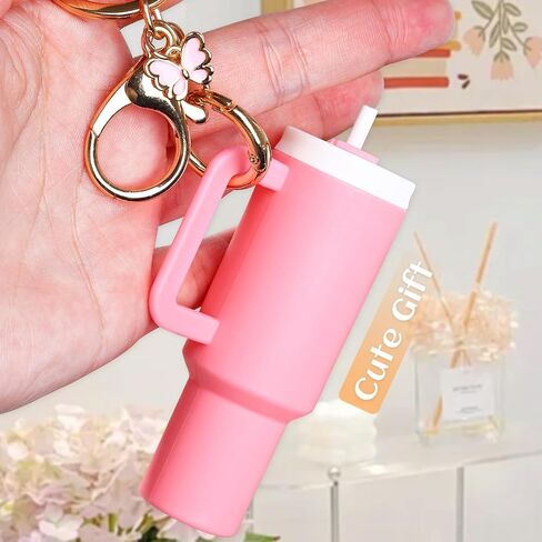 6pack mini tumbler keykain for Stanley Cup Cute Chain chain chapstick charms for women women backpack bag in Kuwait