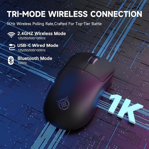 هجوم القرش × ماجيك-ريدنر G6 اللاسلكي ألعاب الماوس Tri-Modes Connection 2.4G/BT/USB-C 24000 DPI 1000Hz معدل استقصاء مع قبضة مضادة للانزلاق ، 750mAh ألعاب البطارية للبطارية لجهاز الكمبيوتر المحمول/الكمبيوتر المحمول الأبيض in Kuwait