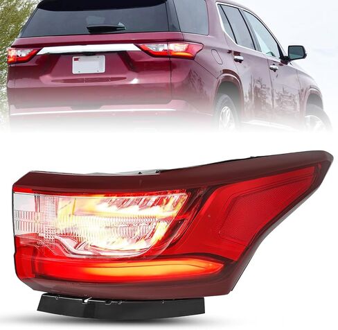 مناسب لعام 2018-2021 Chevy Traverse Tail Taild Assembly Placembling LED الخارجي الخلفي الخلفي OE مصباح ذيل الفرامل المباشر RH (جانب الراكب الأيمن) in Kuwait