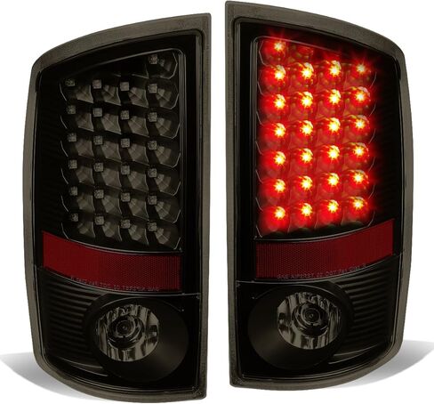 تلقائي أسرة مصابيح LED LED مصابيح الذيل متوافقة مع 2007-2009 دودج رام 1500 2500 3500 ، مصباح الفرامل العكسي ، سائق وجانب الركاب ، عدسة واضحة للكروم in Saudi Arabia