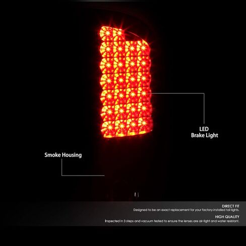 تلقائي أسرة مصابيح LED LED مصابيح الذيل متوافقة مع 2007-2009 دودج رام 1500 2500 3500 ، مصباح الفرامل العكسي ، سائق وجانب الركاب ، عدسة واضحة للكروم in Saudi Arabia
