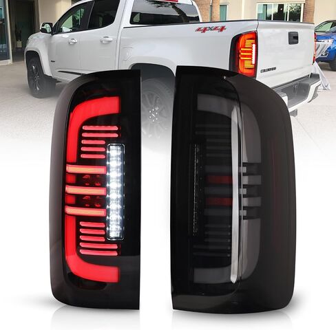AUTOWIKI Taillights for 2015-2022 Chevy Colorado - Full LED with Sequential Turn Signal Rear Tail Light for 15-22 Colorado Black Smoke Lens Brake Lamps in Saudi Arabia
