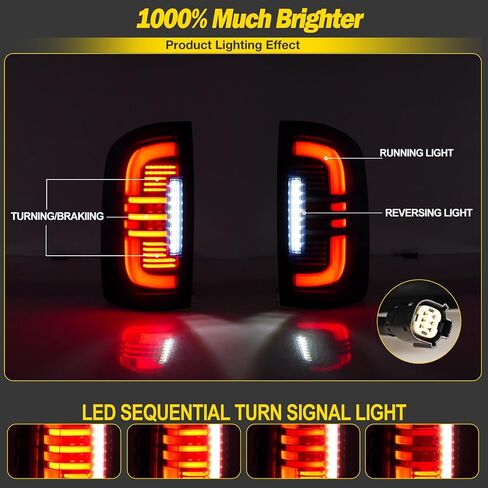AUTOWIKI Taillights for 2015-2022 Chevy Colorado - Full LED with Sequential Turn Signal Rear Tail Light for 15-22 Colorado Black Smoke Lens Brake Lamps in Saudi Arabia