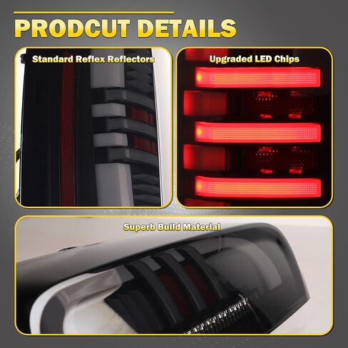 AUTOWIKI Taillights for 2015-2022 Chevy Colorado - Full LED with Sequential Turn Signal Rear Tail Light for 15-22 Colorado Black Smoke Lens Brake Lamps in Saudi Arabia