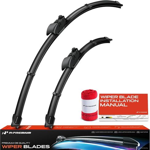 A-Premium Pack of 2 Windshield Wiper Blades with Wear Indicator & Towel - Compatible with Toyota Prius 2016-2022, Prius Prime 2017-2024 - 28" and 16", Gen2V5 Connector, Left and Right in Saudi Arabia