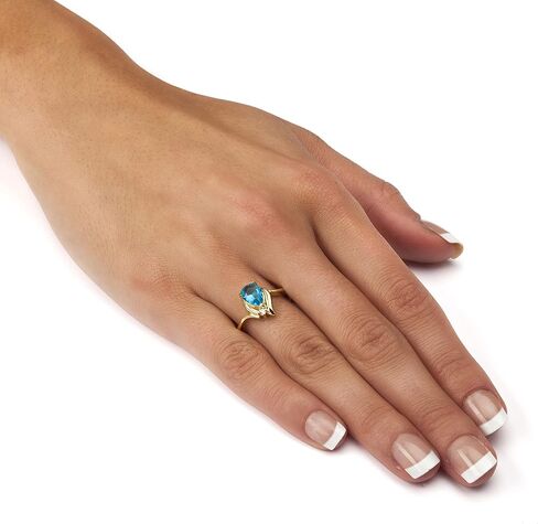 Palm Beach Jewelry Birthstone and Crystal 18k Gold-Plated Ring in Saudi Arabia