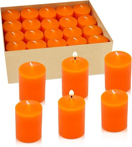 White Votive Candles, 20 Packs Unscented Wax Candles for Wedding, Party & Home (15 Hour), 1.5''D x 2.25''H in Saudi Arabia
