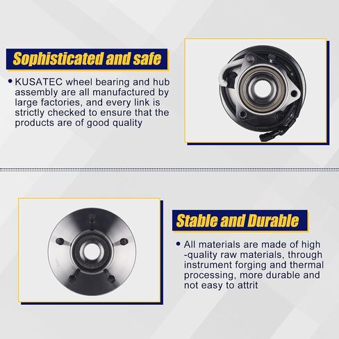KUSATEC 515010 Front Wheel Bearing and Hub Assembly Compatible with Ford F-150 1997 1998 1999 2000, 5 Lugs W/ABS 4WD 4-Wheel ABS in Saudi Arabia