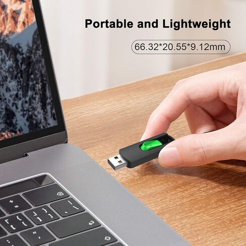 Aiibe 512GB USB 3.0 Flash Drive Thumb Drive USB Drive 512 GB Flash Drive Retractable Jump Drive 512GB for PC Laptop (Green) in Kuwait