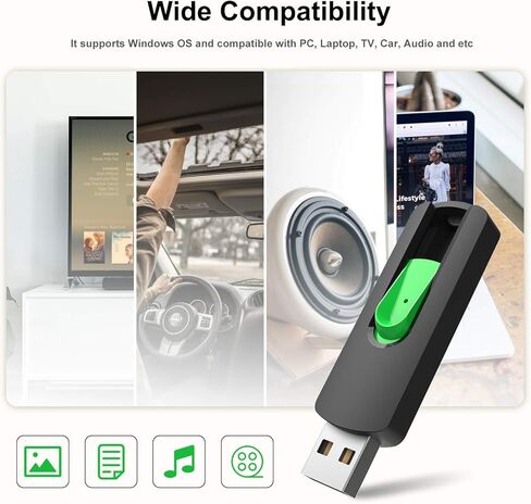 Aiibe 512GB USB 3.0 Flash Drive Thumb Drive USB Drive 512 GB Flash Drive Retractable Jump Drive 512GB for PC Laptop (Green) in Kuwait