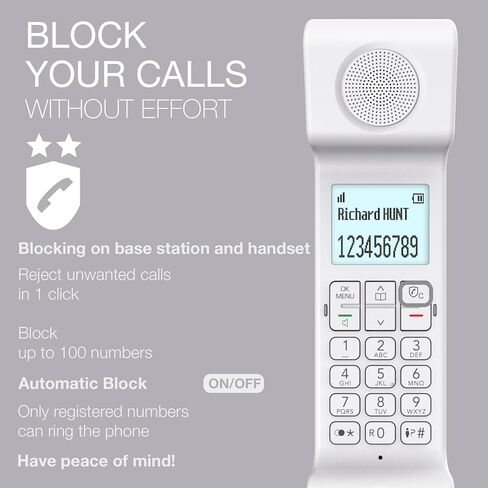 Alcatel Epure - Design DECT 6.0 Cordless Phone for Home with Answering Machine, Handsfree and Unwanted Call Blocking, White in Saudi Arabia