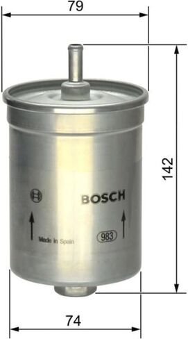 BOSCH 71001 Gasoline Fuel Filter - Compatible with Select Mercedes-Benz 280SE, 280SEL, 300SEL, 350SL, 450SE, 450SEL, 450SL, 450SLC in Saudi Arabia