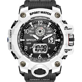Mens Watches Sports Outdoor Waterproof Military Wrist Watch Date Multi Function Tactics Analog Digital LED Alarm Stopwatch in Saudi Arabia