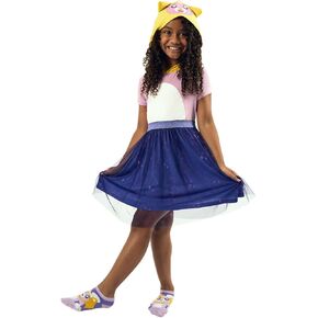 Lankybox Foxy Girl's Purple Short Sleeve Cosplay Dress in Kuwait
