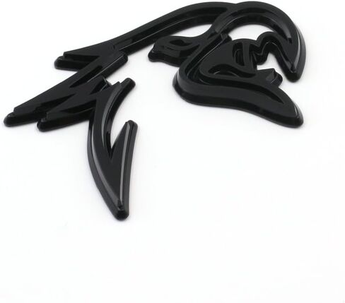 2pc جديد مخصص Hellhawk Emblem بديل لـ Trackhawk Fender Door 3D Badge Hellcat Style Head (Black) in Kuwait