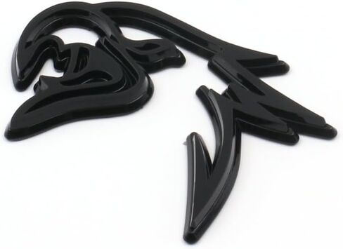 2pc جديد مخصص Hellhawk Emblem بديل لـ Trackhawk Fender Door 3D Badge Hellcat Style Head (Black) in Kuwait