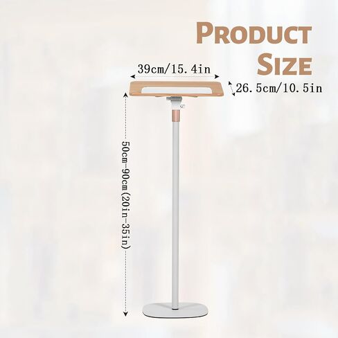 Standing Reading Stand, Adjustable Book Stand Height and Angle, Music Stands,for Laptops, Tablet Bibles, Recipes, Cooking, Books Wooden Display Rack,Stable Portable with Clip (White) in Saudi Arabia