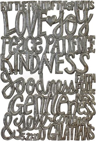 Vineworks Fruit of The Spirit Haiti Steel Metal Drum Art 24" Wall Art in Saudi Arabia