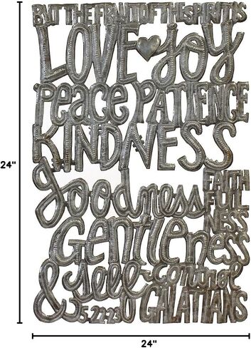 Vineworks Fruit of The Spirit Haiti Steel Metal Drum Art 24" Wall Art in Saudi Arabia