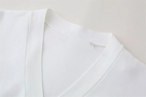 Women's Flower Button Knitted Cardigan Coat Half Sleeve V Neck Tunic Sweater Coat Cropped Top in Saudi Arabia