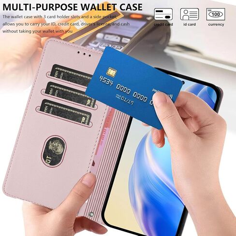 for iPhone 13 Wallet Case/iPhone 14 Wallet Case for Women, RFID Blocking Card Holder Slots, Wrist Strap, Shockproof TPU Inner, Stand PU Leather Protective Flip Cover -Purple in Saudi Arabia