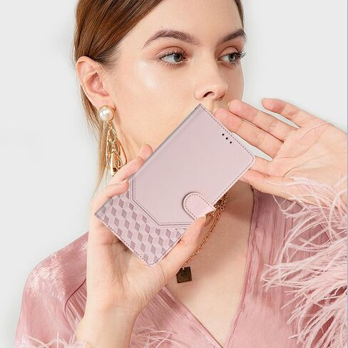for iPhone 13 Wallet Case/iPhone 14 Wallet Case for Women, RFID Blocking Card Holder Slots, Wrist Strap, Shockproof TPU Inner, Stand PU Leather Protective Flip Cover -Purple in Saudi Arabia