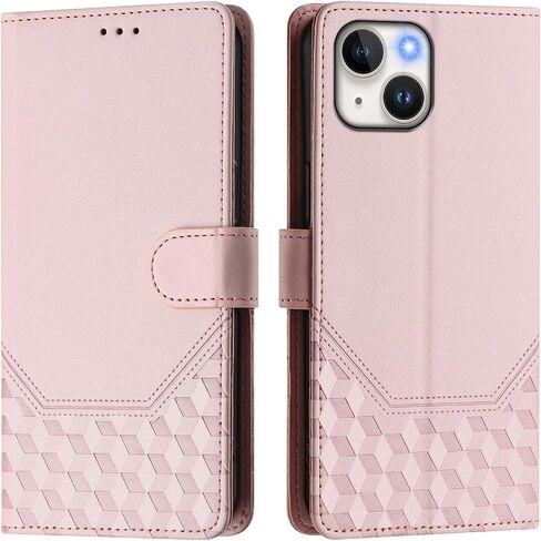 for iPhone 13 Wallet Case/iPhone 14 Wallet Case for Women, RFID Blocking Card Holder Slots, Wrist Strap, Shockproof TPU Inner, Stand PU Leather Protective Flip Cover -Purple in Saudi Arabia